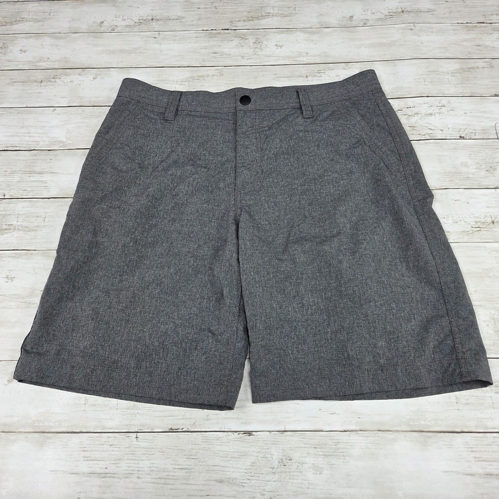 G.H. Bass & Co. Performance Hybrid Shorts Mens 34 Gray Heathered Stretch‎ 10"